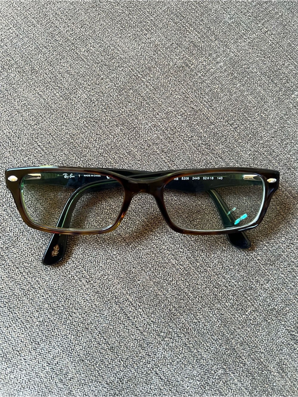 Ray-Ban Optics RB 5206 Prescription Eyeglasses Brown Green